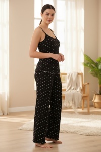 Pijama maiou si pantaloni scurti din bumbac pentru dama COD PJ-104