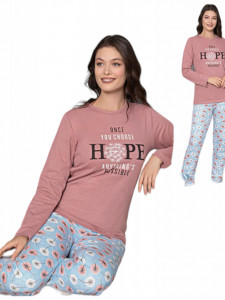 pijama vatuita de dama din bumbac 100% model nou cod L74951 - Img 1