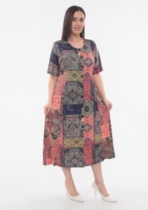 Rochie larga de dama pentru dame cu forme