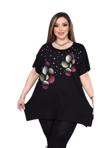 Tricou dama din bumbac marimi mari cod x5967