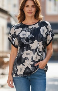 Bluza dama cu maneca scurta din bumbac