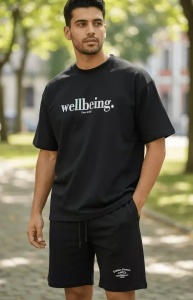 Compleu barbati de vara, tricou cu maneca scurta si pantaloni scurti