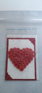Felicitare cu floare si petale 3D lucrate manual cod k724 - Img 3