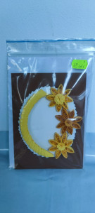 Felicitare cu floare si petale 3D lucrate manual cod k737 - Img 2