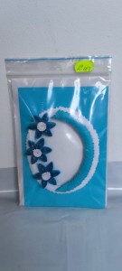 Felicitare cu floare si petale 3D lucrate manual cod k739 - Img 1