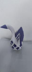 Lebada origami 3D lucrată manual cod k352 - Img 2