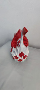 Lebada origami 3D lucrată manual cod k365 - Img 8