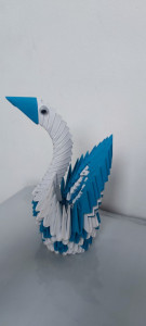Lebada origami 3D lucrată manual cod L231 - Img 3