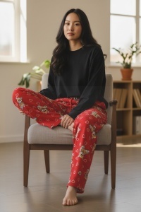 Pantaloni de pijama din catifea pentru dama COD PNT-005