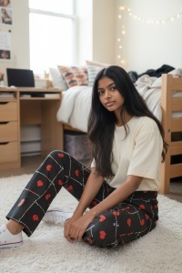 Pantaloni de pijama din catifea pentru dama COD PNT-015