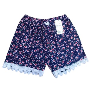 Pantaloni scurti inflorati din panza model nou cod x5320