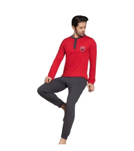 Pijama barbati groasa din bumbac model nou cod x3910