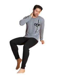 Pijama barbati groasa din bumbac model nou cod x3920
