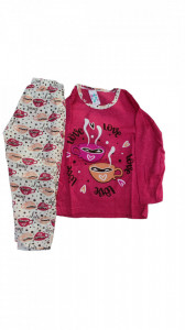 pijama copii din bumbac cu maneca lunga cod m08 - Img 2