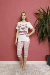 pijama dama cu maneca scurta cod p633 - Img 1