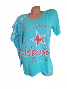 pijama dama cu maneca scurta cod p712 - Img 2