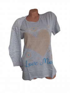 Pijama dama cu maneca scurta cod T1238 - Img 1