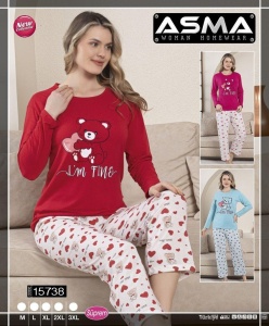 Pijama dama din bumbac model nou cod x5600