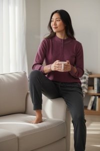 Pijama groasa din catifea pentru dama COD PJ-161