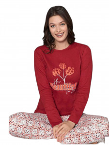 pijama vatuita de dama din bumbac 100% model nou cod L74964 - Img 2
