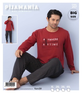 Pijama vatuita din bumbac pentru barbati cod x20364