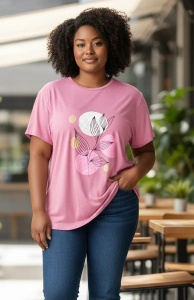 Tricou dama cu maneca scurta, marimi pana la 10xl