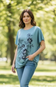 Tricou dama cu maneca scurta, marimi pana la 10xl