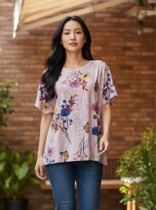 Bluza dama casual, lejera, cu maneca scurta, marimi pana la 6xl