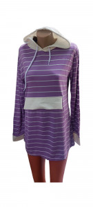 Hanorac dama lung stil rochita cod T1263 - Img 2