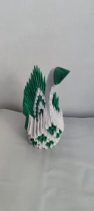 Lebada origami 3D lucrată manual cod k375 - Img 4