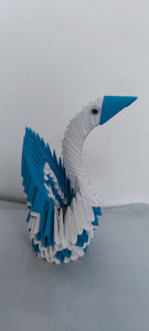Lebada origami 3D lucrată manual cod L231 - Img 1