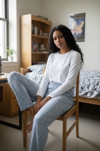 Pantaloni de pijama din bumbac pentru dama COD PNT-032