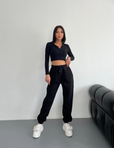 Pantaloni trening, grosi, vatuiti pe interior cod x3801
