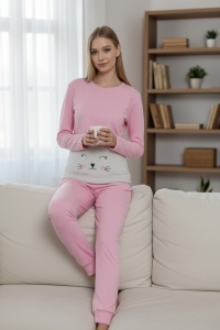 Pijama dama cu imprimeu cocolino pentru dama COD PJ-382