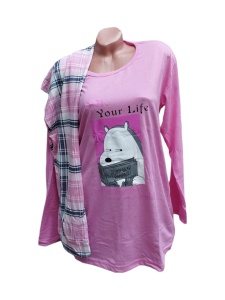 Pijama dama din bumbac cod x3981