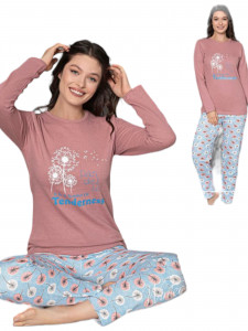 pijama vatuita de dama din bumbac 100% model nou cod L74956 - Img 2