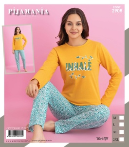 Pijama vatuita din bumbac pentru dama cod x20381