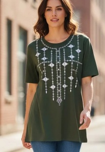 Tricou dama cu maneca scurta, marimi pana la 5xl