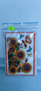 Felicitare cu floare si petale 3D lucrate manual cod k734 - Img 2