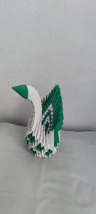Lebada origami 3D lucrată manual cod k375 - Img 5