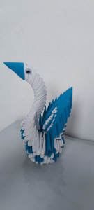 Lebada origami 3D lucrată manual cod L231 - Img 2