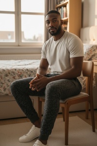 Pantaloni de pijama din bumbac pentru barbati COD PNT-059