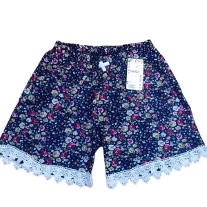 Pantaloni scurti inflorati din panza model nou cod x5312