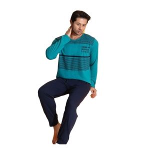 Pijama barbati groasa din bumbac model nou cod x3912