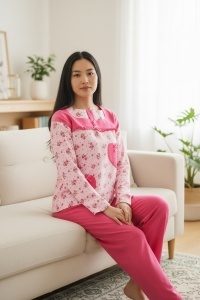 Pijama groasa din polar pentru dama COD PJ-354