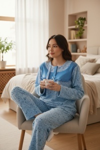 Pijama groasa din polar pentru dama COD PJ-364