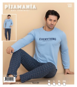 Pijama vatuita din bumbac pentru barbati cod x20368
