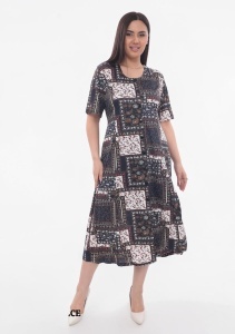Rochie larga de dama pentru dame cu forme