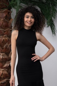 Rochie scurta din tricot, model scurt cu croiala slim