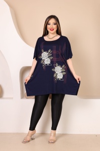 Tricou dama din bumbac marimi mari cod x5960